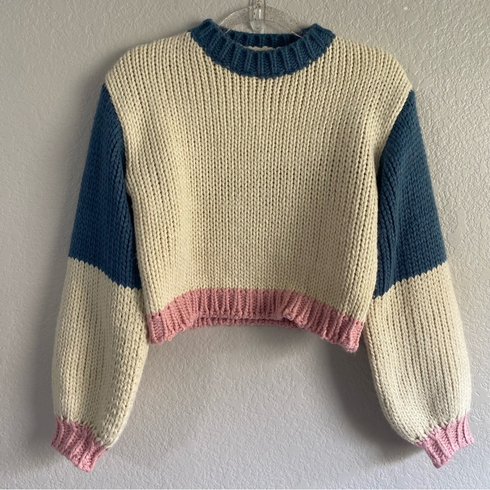 NEW Altar’d State Thea Color Block Chucky Sweater